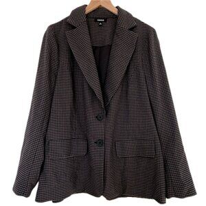 New Torrid Gray & Black Houndstooth Blazer - Size L